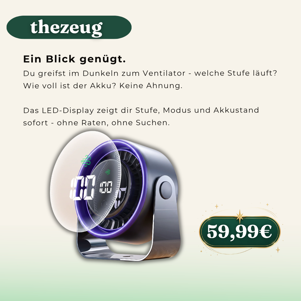 Kabelloser Tisch-Ventilator thezeug