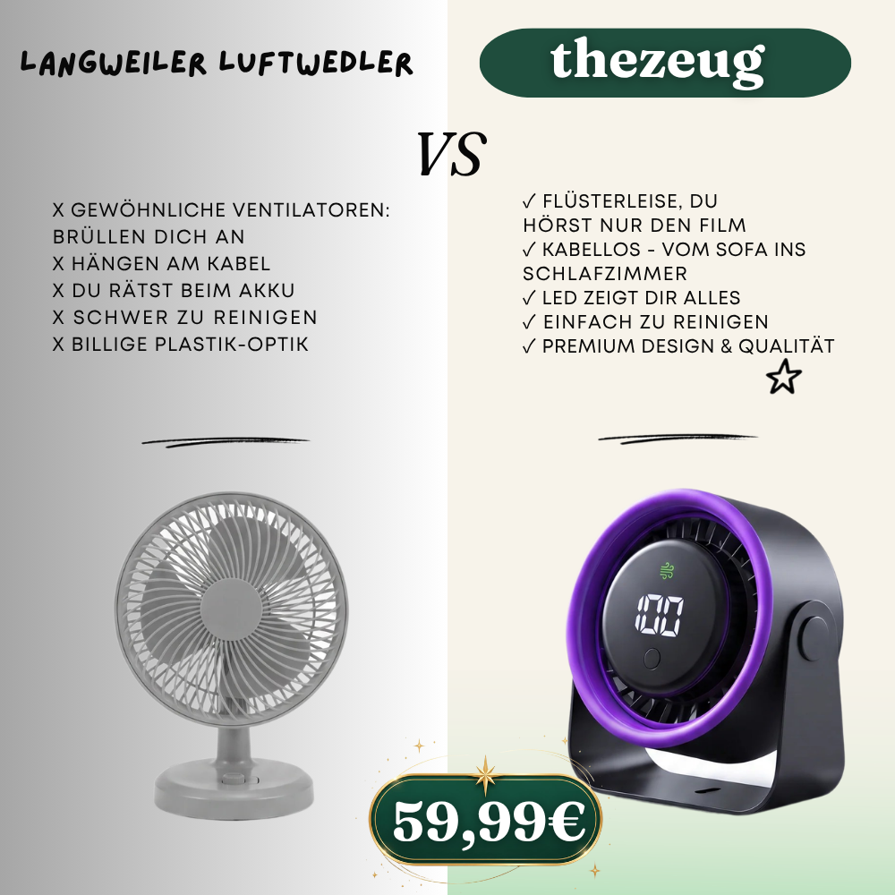 Kabelloser Tisch-Ventilator thezeug